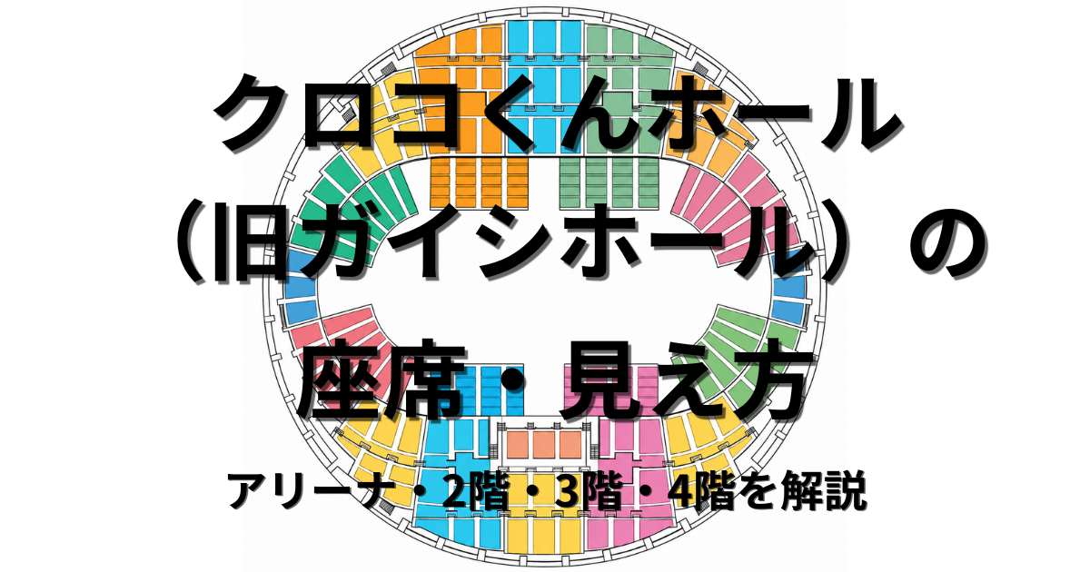 クロコくんホール（旧日本ガイシホール）のアリーナと2階・3階・4階スタンドの紹介ページのアイキャッチ画像