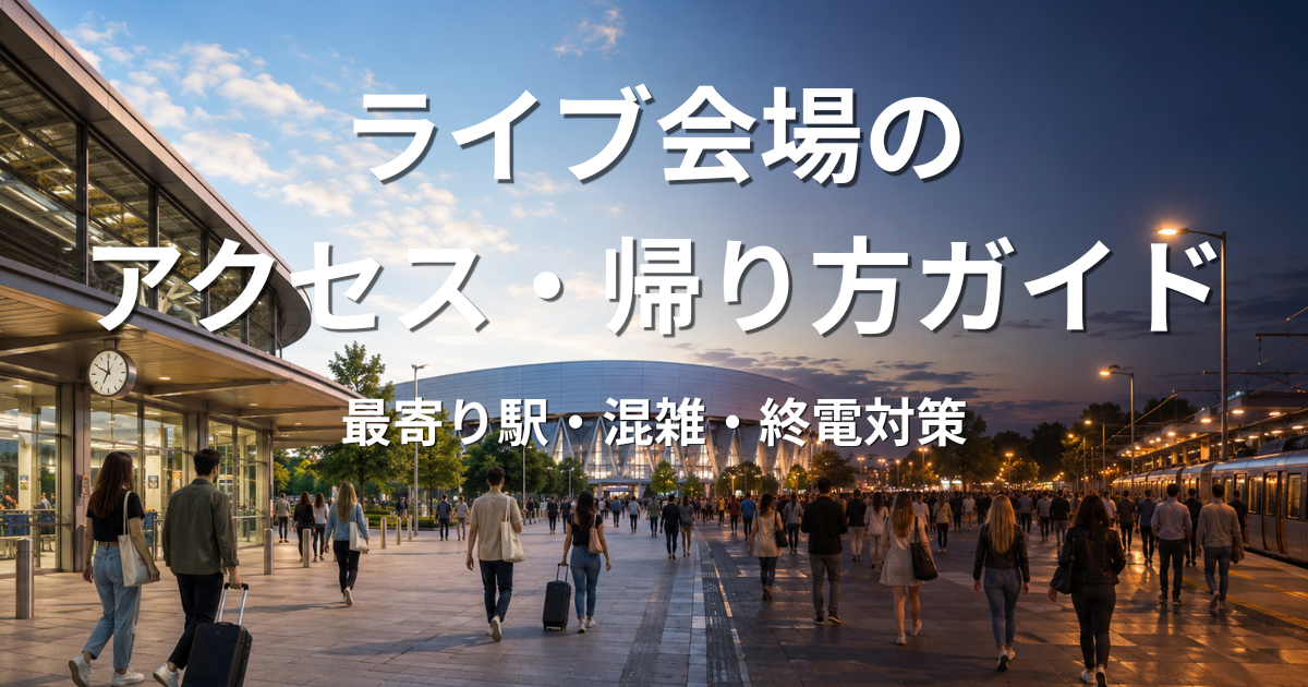 ライブ会場のアクセス・帰り方ガイド｜最寄り駅・混雑・終電対策