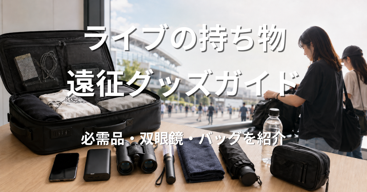 ライブの持ち物・遠征グッズガイド｜必需品・双眼鏡・バッグを紹介