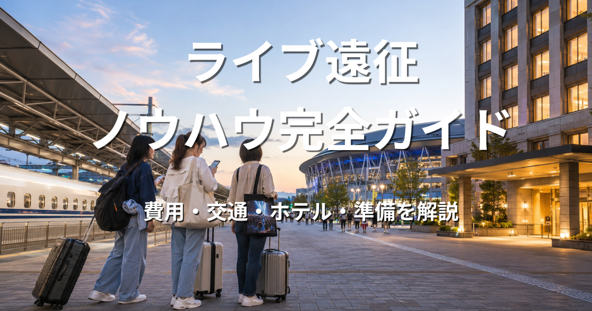 ライブ遠征ノウハウ完全ガイド｜費用・交通・ホテル・準備を解説