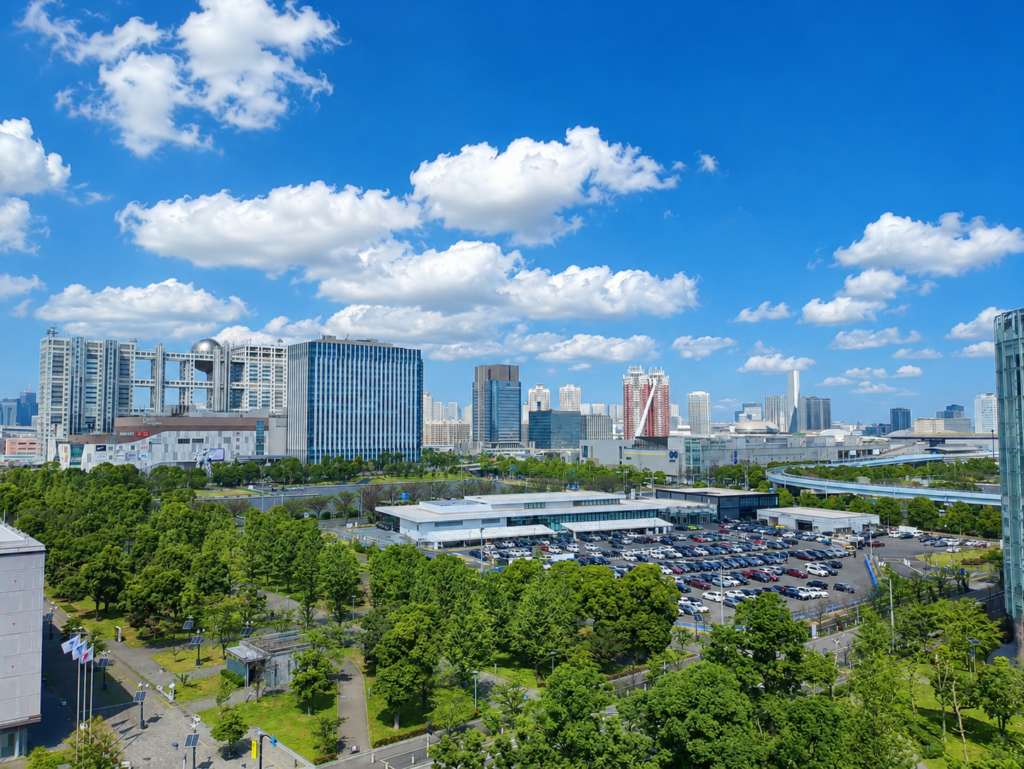 お台場ダイバーシティフジテレビ遠景