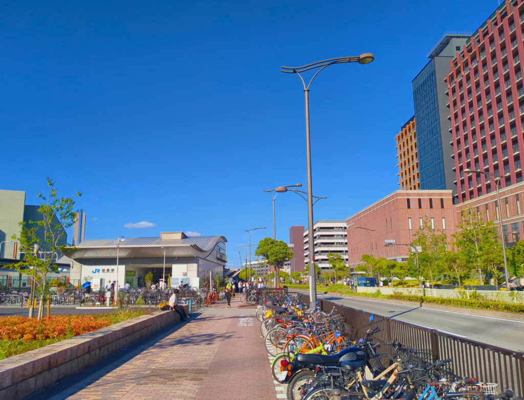 桜島駅とリーベルホテル大阪前の横断歩道