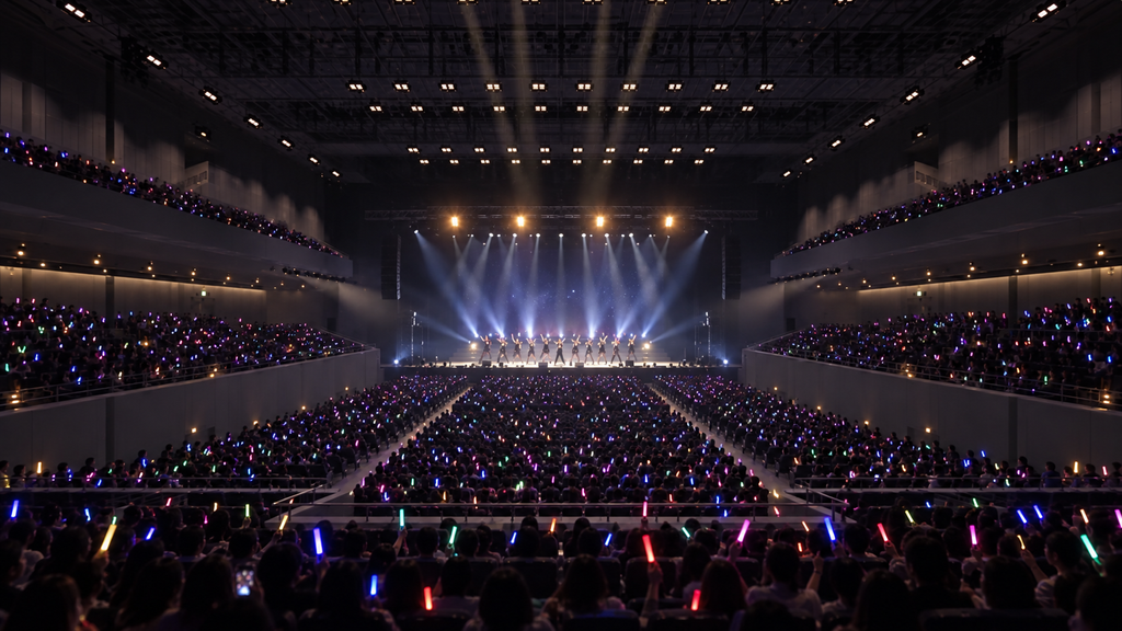 TACHIKAWA STAGE GARDENの2階客席から見たアリーナとステージの見え方イメージ